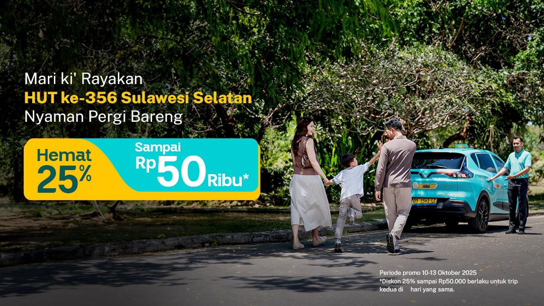 Khusus Makassar! Diskon 25% sampai Rp50.000