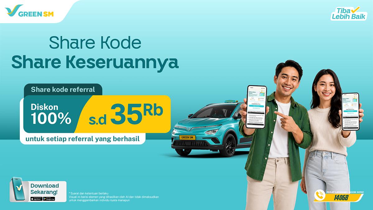 Bagikan Kode Referral, Dapat Diskon 35 Ribu